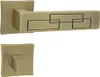 A set of door handles and a lock mechanism, presented against a white background. Produktbild-Vorschau