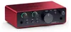 A red audio interface with black accents, shown from a front-diagonal angle on a white background. Anteprima dell’immagine prodotto
