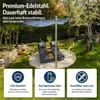 Sonnensegelmast ⌀60x2mm 3m mit Bodenhülse Höhenverstellbar Produktbild-Vorschau 4