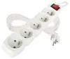 Prodlužovací kabel 5 m / 5 zásuvek / s vypínačem / bílý / PVC / 1 mm2 Náhľad obrázku produktu