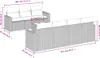 Design 8-tlg. Garten-Sofagarnitur mit Kissen Grau Poly Produktbild-Vorschau 3