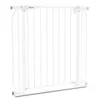 A white baby safety gate is shown against a white background. Voir les images du produit