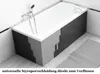 A bathtub with a partially tiled styrofoam surround in a bathroom setting. Produktbild-Vorschau