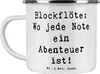 Mr. & Mrs. Panda Pott Spruch Abenteuer Blockflöte - Weiß - Produktbild-Vorschau 1