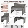 COSTWAY Polyrattan Gartenmöbel Set, Outdoor Lounge Möbel, Produktbild-Vorschau 3