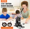 A woman and two children are gathered around a table, using a button maker machine. Náhľad obrázku produktu