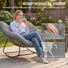 Outsunny Schaukelstuhl Schaukelsessel mit Kissen wetterfest Produktbild-Vorschau 5