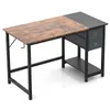 Bürotisch mit Regal und 2 Schubladen, Schreibtisch 140 cm Produktbild-Vorschau 9