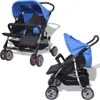 The Living Store Zwillingskinderwagen Stahl Blau und Produktbild-Vorschau 2