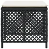 vidaXL Gartenhocker mit Kissen 4 Stk. Schwarz 41x41x36 cm Produktbild-Vorschau 6