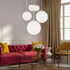 Design hanglamp Balla 5-lichts nikkel met wit Productafbeelding-voorbeeld 5