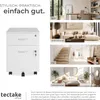 A collage showing a white roll container and various room settings. Náhled obrázku produktu