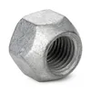 A single, galvanized steel lug nut shown against a white background. Anteprima dell’immagine prodotto