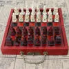 Faltbare Vintage chinesische Schachspiel Brettspiel Produktbild-Vorschau 2