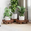 vidaXL Porta piante, set di 3 pezzi, marrone, 35 x 35 x 12 Anteprima dell’immagine prodotto 2