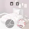 Bierbaum Mako-Satin Bettwäsche 155x220 Herzen weiß rot rosa Produktbild-Vorschau 6