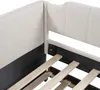 A close-up view of the frame and wooden slats of a bed. Náhľad obrázku produktu
