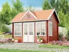Alpholz Gartenhaus Clockhouse-28 aus Holz in Naturbelassen Produktbild-Vorschau 1