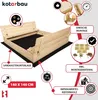 KOTARBAU® Sandkasten mit Abdeckung 140x140 cm Sandkiste aus Produktbild-Vorschau 4