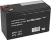 A black lead acid battery with white text and markings. Produktbild-Vorschau