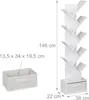Libreria Relaxdays, 9 ripiani, A x L x P: 146 x 38 x 22 cm, Anteprima dell’immagine prodotto 4