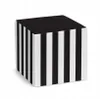 Quadratischer Sitzpouf Schwarz Gestreift – Bequemer Hocker Produktbild-Vorschau 2