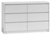 Topeshop K120 BIEL 2X3, Biały, 6 szuf., Płyta wiórowa, Podgląd zdjęcia produktu 1