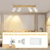 ZMH Spot de plafond 4 flammes blanc Lampe de cuisine bois Voir les images du produit 4