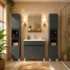 Badezimmerschrank Anthrazit ARIZA, 161x28x25 cm, 6 Produktbild-Vorschau 9
