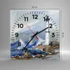 Wanduhr - Quadrat - Glasuhr - Leuchtturm Wasser Produktbild-Vorschau 3
