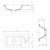 Vetroceramica Aqualine - Lavabo per mobili 400x220 mm, Anteprima dell’immagine prodotto 4