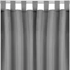 A close-up view of a gray curtain hanging from a rod. Produktbild-Vorschau