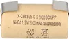 A single battery cell with text and symbols printed on its wrapper. Produktbild-Vorschau