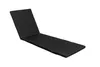 A black chaise lounge cushion is shown against a white background. Náhľad obrázku produktu