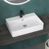 doporro Lavabo à Poser Blanc Vasque Suspendu en Céramique Voir les images du produit 1