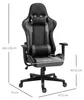 Vinsetto Ergonomischer Bürostuhl Gaming Stuhl Kunstleder Produktbild-Vorschau 3