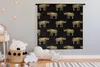 MuchoWow® Wandteppich Wandbehang Muster - Nashorn - Gold - Produktbild-Vorschau 3