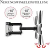A wall mount for a TV, showing its adjustable angles. Produktbild-Vorschau