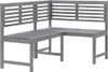 vidaXL Garten-Eckbank Grau 140 cm Massivholz Akazie Produktbild-Vorschau 4