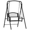 vidaXL Huśtawka Hollywood 124 cm stal czarna Podgląd zdjęcia produktu 1
