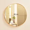 Lustro ścienne okrągłe złota rama średnica 80 cm loft Podgląd zdjęcia produktu 4