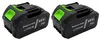 Two black and green lithium batteries are shown against a white background. Náhľad obrázku produktu