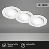 Sada 3 otočných LED vestavných svítidel IP23 7W bílý plast Náhled obrázku produktu 2