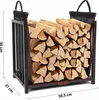 Stojan na drevo Krbový držiak na drevo Čierny kov Loft Náhľad obrázku produktu 3