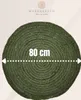 Ethno Boho Deco Dywan Jutowy Abrila Okrągły 80cm Zielony Podgląd zdjęcia produktu 3