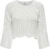 ONLY ONLNOLA LIFE 3/4 PULLOVER KNT NOOS Cloud Dancer S Produktbild-Vorschau 6
