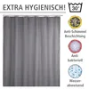 WENKO Rideau de douche anti-moisissure Uni Grey Polyester Voir les images du produit 4