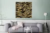 MuchoWow® Poster Muster - Zebra - Gold 75x75 cm - Wand Produktbild-Vorschau 5