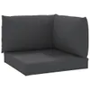 vidaXL Palettenkissen 3-tlg. Schwarz Oxford-Gewebe Produktbild-Vorschau 1