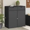 vidaXL Záhradná skrinka čierna 105x55x113 cm polyratan Náhľad obrázku produktu 2